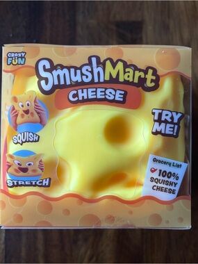 BACK IN STOCK! Viral Rare 5in SmushMart Cheese Squishy Toy - Yellow